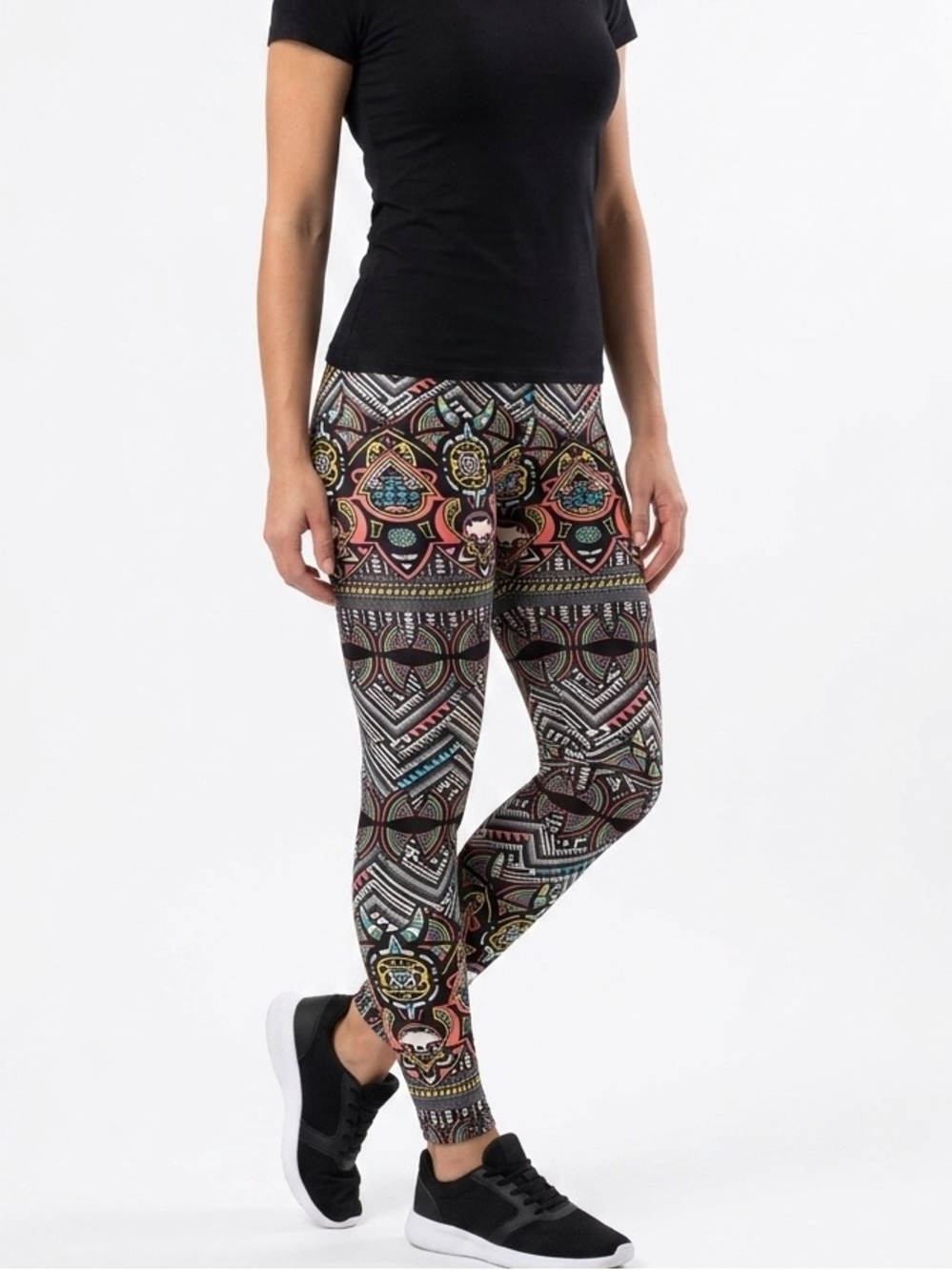 DREAM LEGGINGS Bohemian Tribal Printed Leggings Boho Stretchy Elastic Waist ~NWT